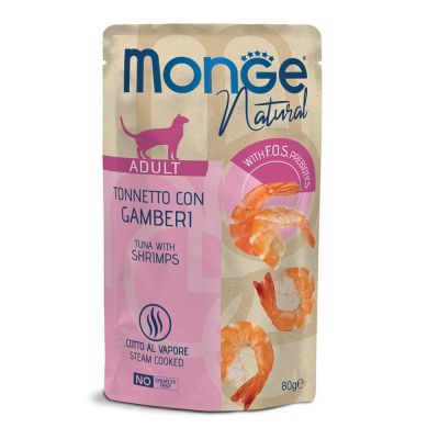 Monge Natural Superpremium Busta Gatto Tonnetto con Gamberi 80g