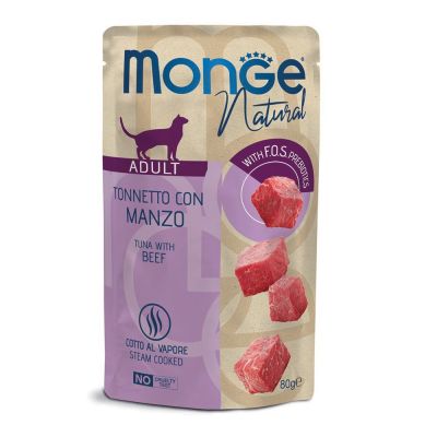 Monge Natural Superpremium Busta Gatto Tonnetto con Manzo 80g
