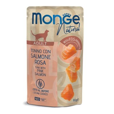 Monge Natural Superpremium Busta Gatto Tonno con Salmone Rosa 80g