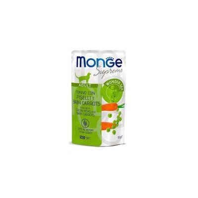 MONGE SUPREME ADULT TONNO, PISELLI E CAROTE 80 GR BUSTINA