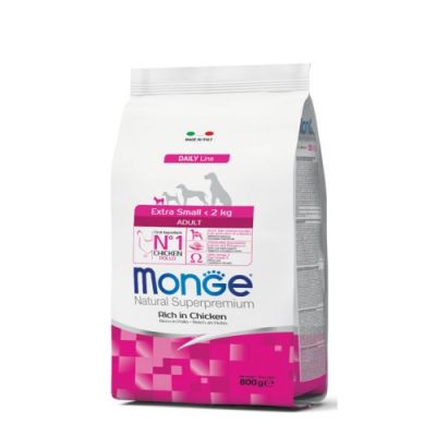 Monge Natural Superpremium Cane Adulto Extra Small Pollo 800g