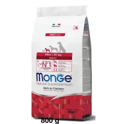 Monge Natural Superpremium Cane Adulto Mini Pollo 800g