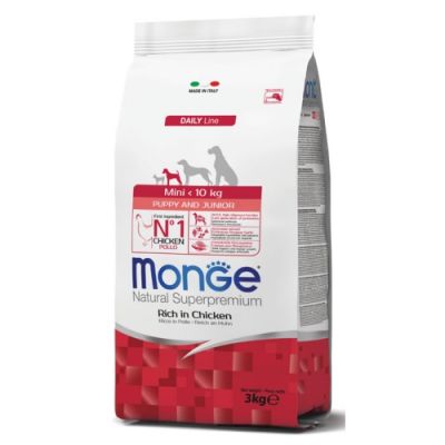 Monge Natural Superpremium Cane Mini Puppy&Junior Pollo 3kg