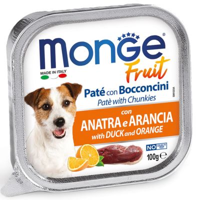 Monge Fruit Paté e Bocconcini con Anatra e Arancia 100 gr