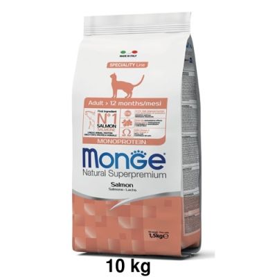 Monge Natural Superpremium Monoprotein Gatto Adulto Salmone 10kg