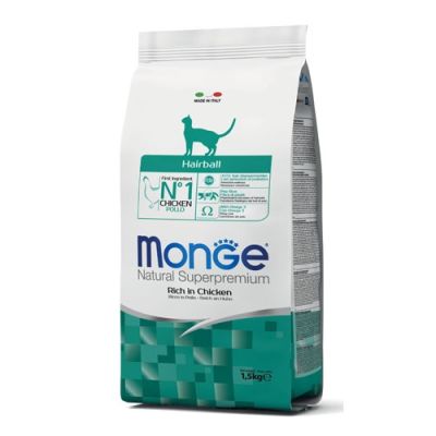 Monge Natural Superpremium Gatto Hairball Pollo 1,5kg