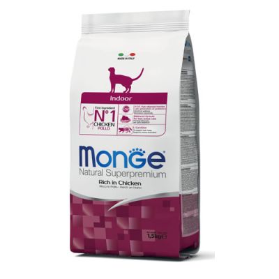 Monge Natural Superpremium Indoor Ricco in Pollo 1,5 kg