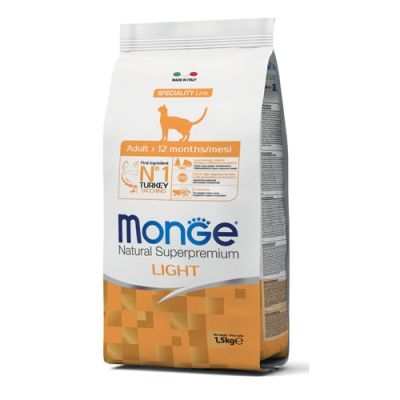 Monge Natural Superpremium Gatto Adulto Light Tacchino 1,5kg