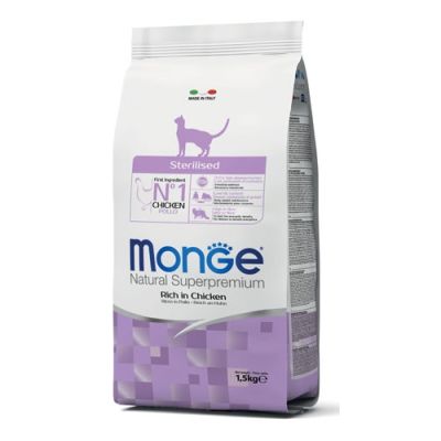 Monge Natural Superpremium Gatto Sterilizzato Pollo 1,5kg