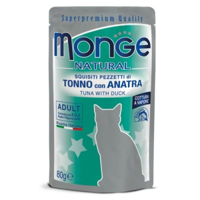 Monge Natural Superpremium Busta Gatto Tonno con Anatra 80g