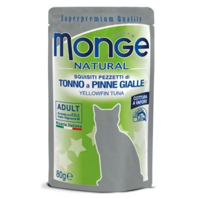 Monge Natural Superpremium Busta Gatto Tonno a Pinne Gialle 80g