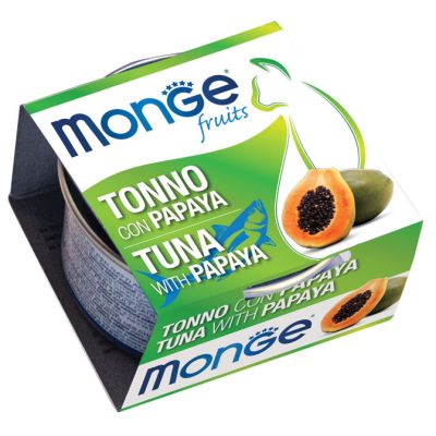 Monge Fruits Gatto Adulto Pezzetti di Tonno con Papaya 80g