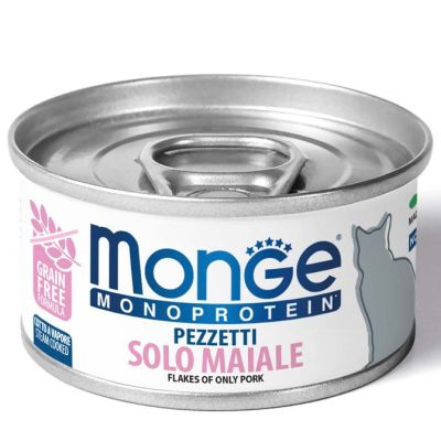Monge Monoprotein Gatto Adulto Pezzetti solo Maiale 80g