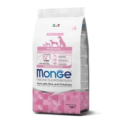 Monge  All Breeds Puppy & Junior Maiale con Riso e Patate 12 kg