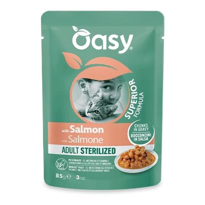 Oasy BOCCONCINI IN SALSA • Adult Sterilized con Salmone 85g