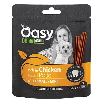 Oasy GRAIN FREE DENTAL STYCKS • Adult Small/Mini Pollo 110 gr