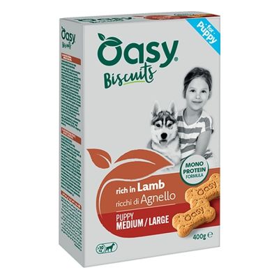 Oasy MONOPROTEIN BISCUITS • Puppy Medium/Large Agnello 400 gr