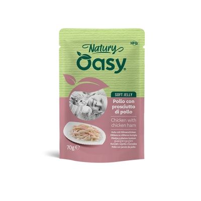 Oasy NATURY • Soft Jelly Pollo con prosciutto di pollo 70 gr