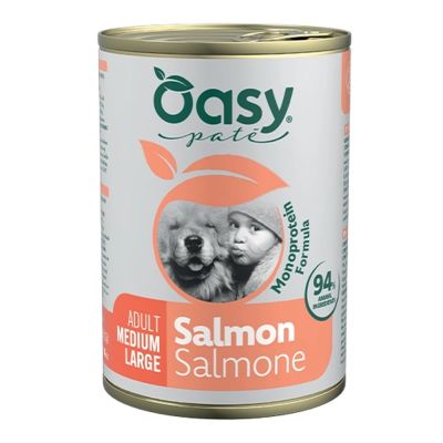 Oasy MONOPROTEIN FORMULA • Paté Adult Medium/Large Salmone 400 gr