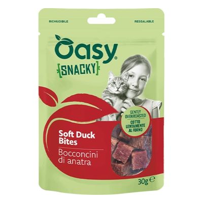 Oasy SNACKY • Gatto Bocconcini di Anatra 30 gr
