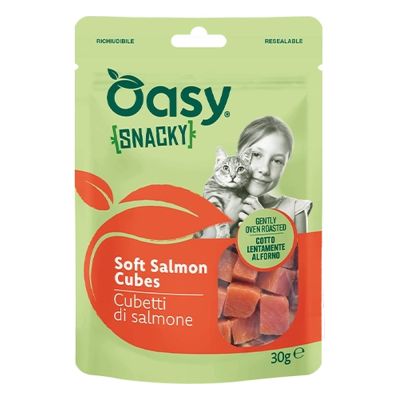 Oasy SNACKY • Gatto Cubetti di Salmone 30 gr
