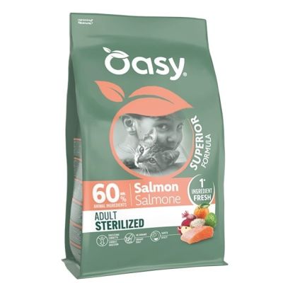 Oasy Dry Cat Superior ADULT STERILIZED SALMONE 1,5 kg
