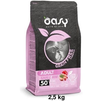 Oasy Grain Free Secco Cane Adulto Small/Mini Maiale 2,5kg