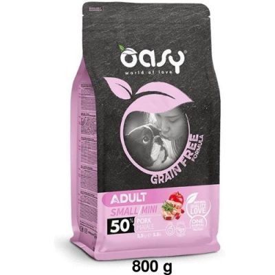 Oasy Grain Free Secco Cane Adulto Small/Mini Maiale 800g