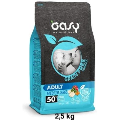 Oasy Grain Free Secco Cane Adulto Medium/Large Pesce 2,5kg