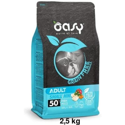 Oasy Grain Free Secco Cane Adulto Small/Mini Pesce 2,5kg
