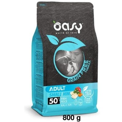 Oasy Grain Free Secco Cane Adulto Small/Mini Pesce 800g