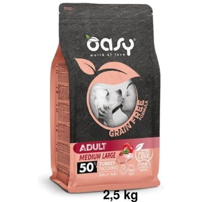 Oasy Grain Free Secco Cane Adulto Medium/Large Tacchino 2,5kg