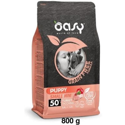 Oasy Grain Free Secco Cane Puppy Small/Mini Tacchino 800g