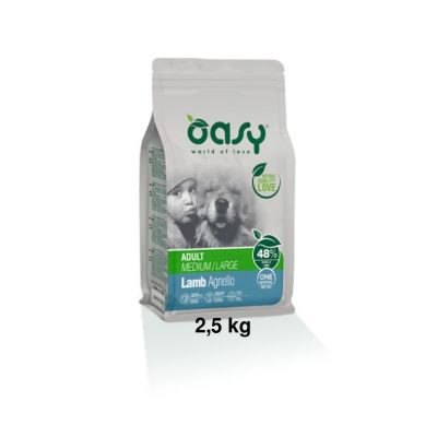 Oasy One Protein Secco Cane Adulto Medium/Large Agnello 2,5kg