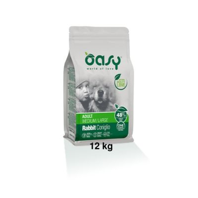 Oasy One Protein Secco Cane Adulto Medium/Large Coniglio 12kg