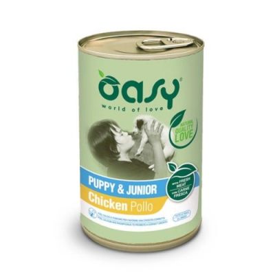 Oasy Lifestage Umido Cane Puppy&Junior Pollo 400g