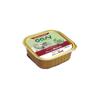 Oasy Delizioso Paté Umido Gatto Mature&Senior Manzo 100g