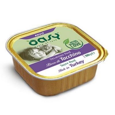 Oasy Delizioso Paté Umido Gatto Adulto Tacchino 100g