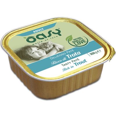 Oasy Delizioso Paté Umido Gatto Adulto Trota 100g