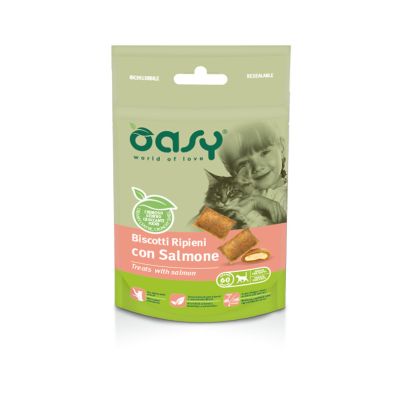 Oasy Gatto Biscotti Ripieni Salmone 60 g