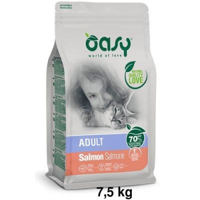 Oasy Lifestage Secco Gatto Adulto Salmone 7,5kg