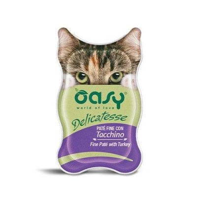 Oasy Umido Gatto Delicatesse Paté Tacchino 85g