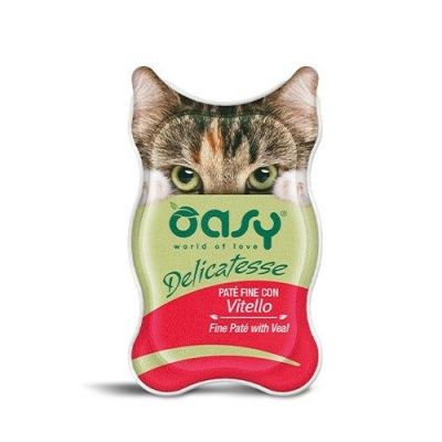 Oasy Umido Gatto Delicatesse Paté Vitello 85g