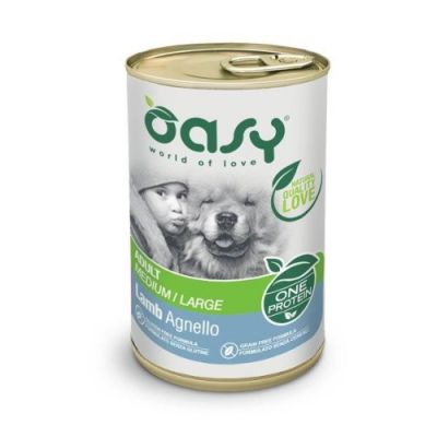 Oasy One Protein Umido Cane Adulto Medium/Large Lattina Agnello 400g