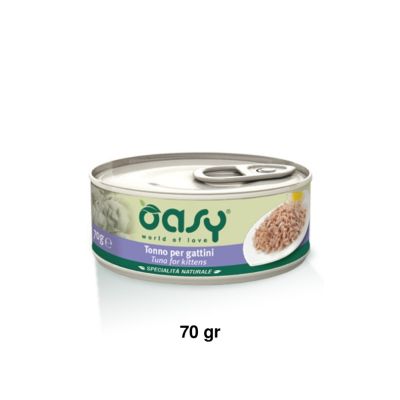 Oasy Specialità Naturale Umido Gatto Kitten Lattina Tonno 70g