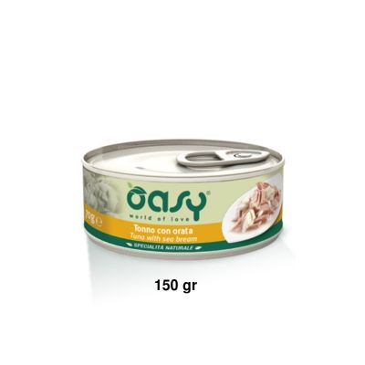 Oasy Specialità Naturale Umido Gatto Lattina Tonno con Orata 150g