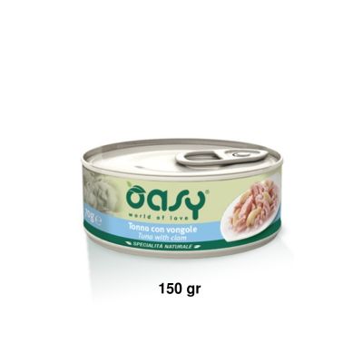 Oasy Specialità Naturale Umido Gatto Lattina Tonno con Vongole 150g