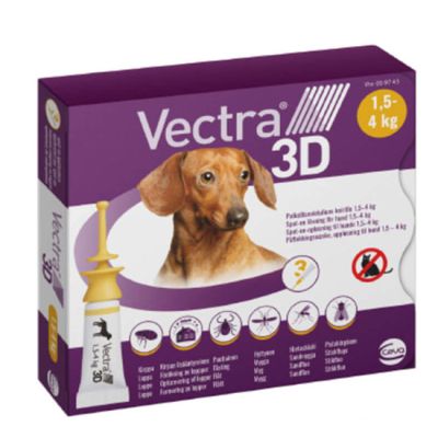 Vectra 3D Cane 1,5-4 kg 3 Pipette